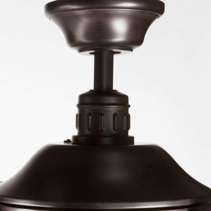 Progress Lighting P2576-2030K Protruding Mount, 5 Walnut Blades Ceiling fan with 18 watts light, Antique Bronze