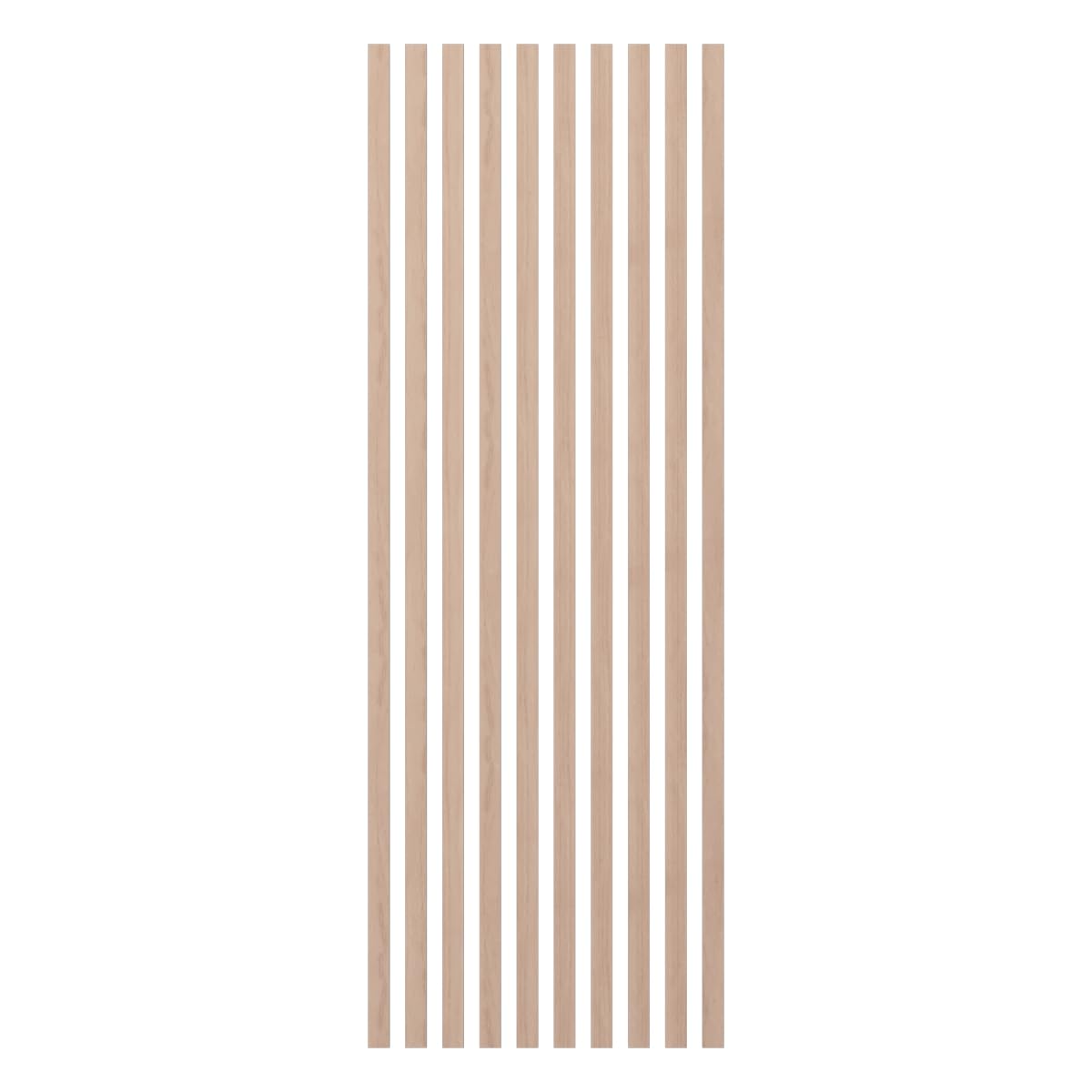 Ekena Millwork Heritage Premier Traditional Stain Grade Solid Hardwood Adjustable Slat Wall Kit w/ 2"W x 94 1/2"H Slats, Maple (Contains 10 Slats)
