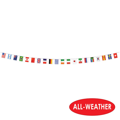 Beistle - 57738 Beistle Party Supplies, International Flag Pennant Banner, Multicolor (Pack of 2)