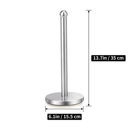 Paper Towel Holder Countertop, Paper Towel Holder with Solid Weighted Base, for Standard and Large Size Rolls