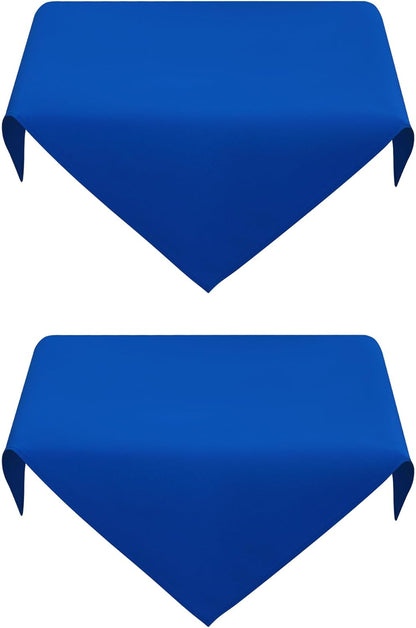 2 Pack 24X24 Inch Small Square Table Cloth Royal Blue Tablecloth Washable Polyester Solid Table Cover for Night Stand