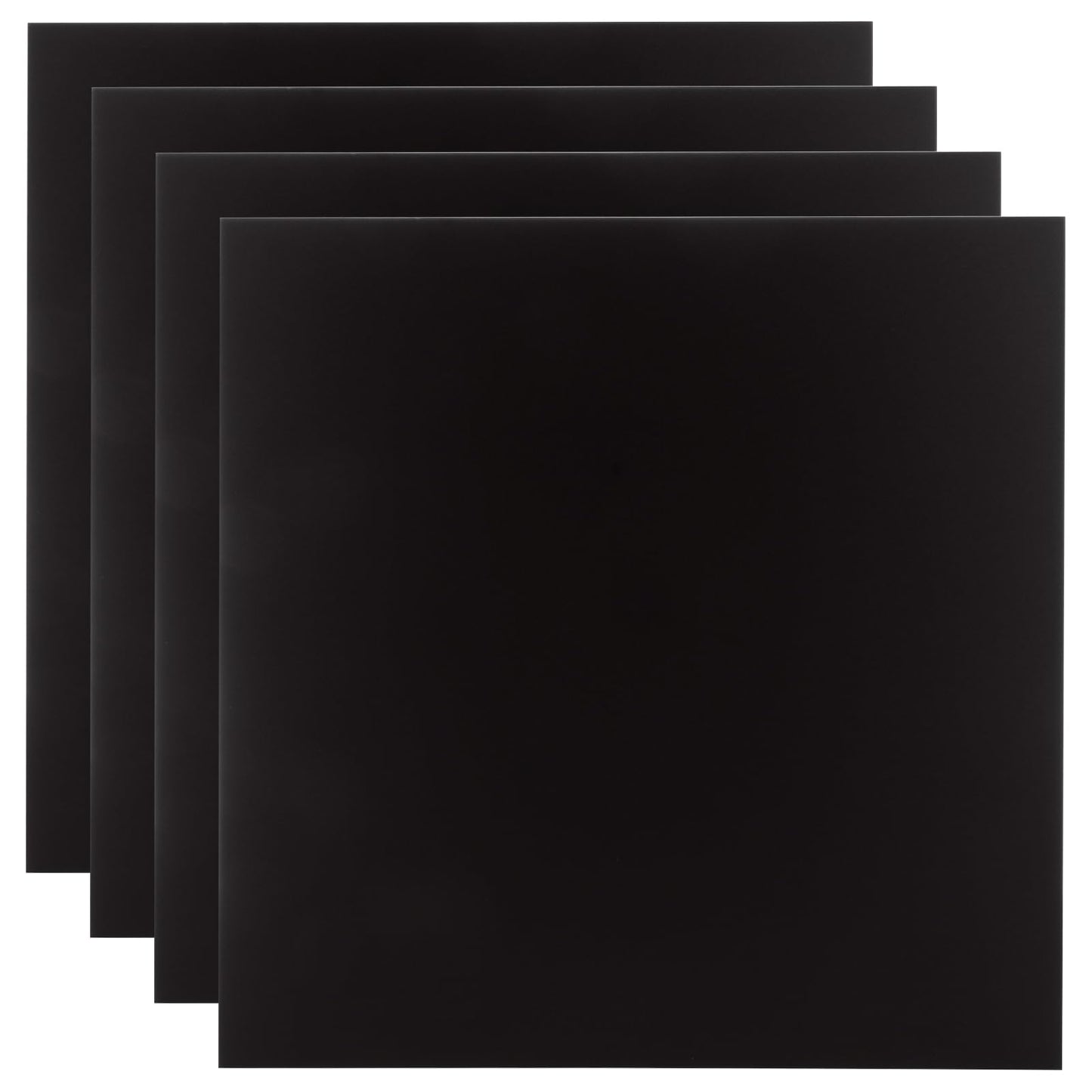 LOYORTY 4PCS 12 x 12 x 1/32 (0.04”) Inch Anodized Aluminum Sheet, Black Aluminum Engraving Blanks, 0.8MM Thin Metal Plates for Laser Engraving, Crafting, DIY, House Decoration