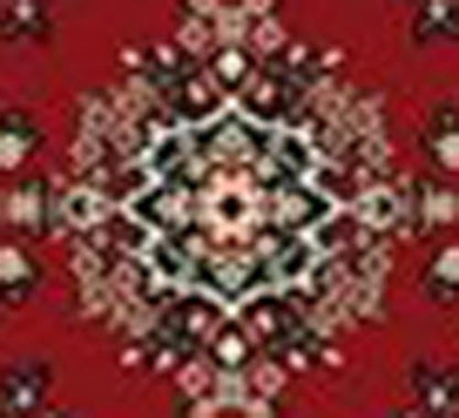 Home Dynamix Premium Sakarya Traditional Medallion Border Area Rug, Claret, 1'9"x7'2"