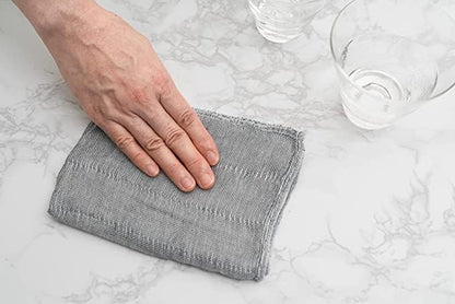 Japanese Kitchen Cloth Bincho Charcoal Blended, Layered Fine Mesh Cloth for Dish Wipe, Table Wipe, Hand Wipe