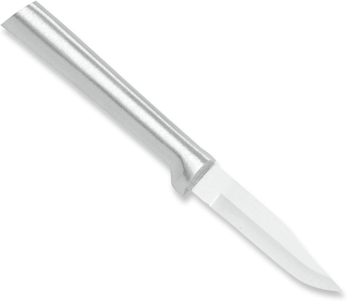 RADA Cutlery Peeling Paring Knife (R102), 2.5" Stainless Steel Hollow Ground Blade, Silver Handle, Made in USA