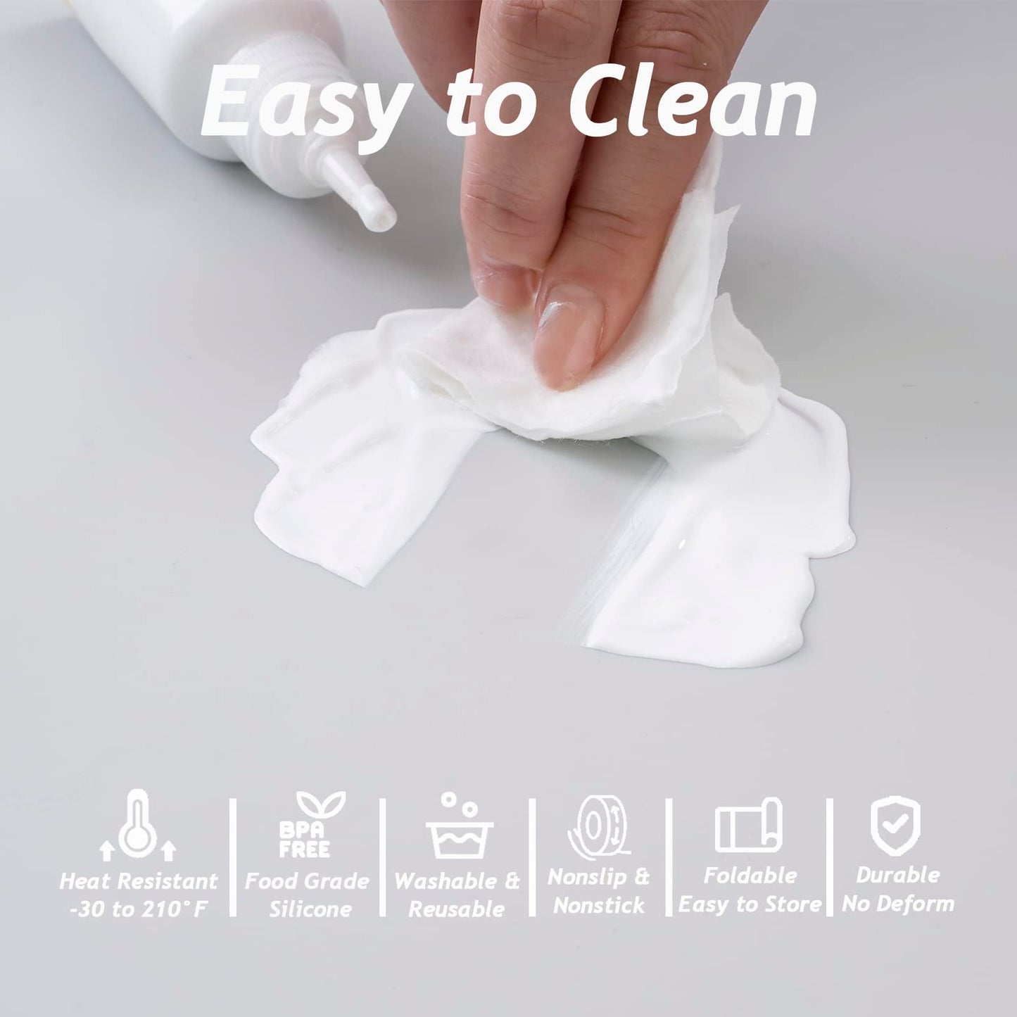 SAPID Extra Large 32"x24" Silicone Painting Mat with Raised Edges, NonStick Silicone Craft Mat for Resin Casting, Silicon Art Matt for Kids, Creator, Silicone Mats for Crafts, Clay, DIY, Gray