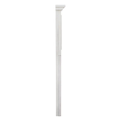 OSP Home Furnishings Farmhouse Basics King Headboard Only, Rustic White Finish