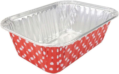 KitchenDance Disposable Aluminum Mini Loaf Pans with Lids - 6 Ounces Rectangular Individual Sized Baking Pans, 50 Count
