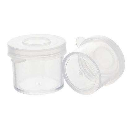 KOHAND 200PCS Plastic Mini Paint Cups with Lids, Small Sample Containers, Empty Craft Storage Pots for Beads, Glitter, Painting