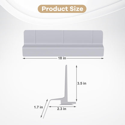 Sink Splash Guard, 18", Non-slip with Suction Cups, Stop Water Splash with High Rim, for Kitchen & Bathroom, Faucet & Countertop Protector, Easy Install, Dishwasher Safe