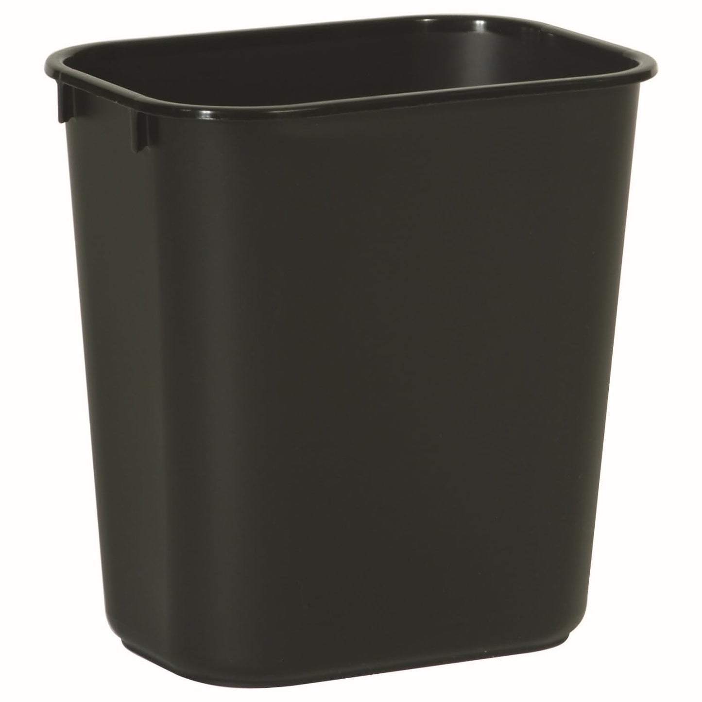 Rubbermaid Commercial Products FG295500BLA Rubbermaid Commercial 295500BK Deskside Plastic Wastebasket, Rectangular, 3 1/2 gal, Black