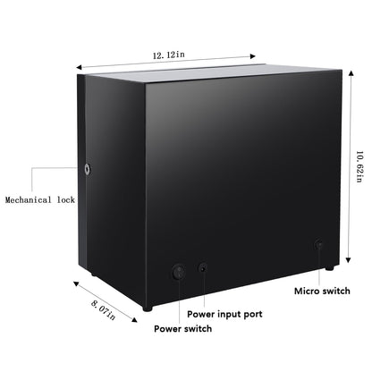 SNEOLTJN Watch Winder for 6 Slots Automatic Watches, Ultra-Quiet Japanese Motors, Built-in LED Illumination and LCD Touchscreen Control