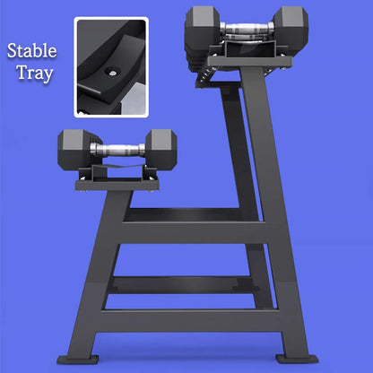 Dumbbell Racks Dumbbell Set with Stand, 2-Layers Dumbbell Rack, Home Weights Storage Rack, Compact Dumbbell Bracket, Easy to Install, Load Bearing 200 KG (Color : Dumbbell Set, Size : 165KG)