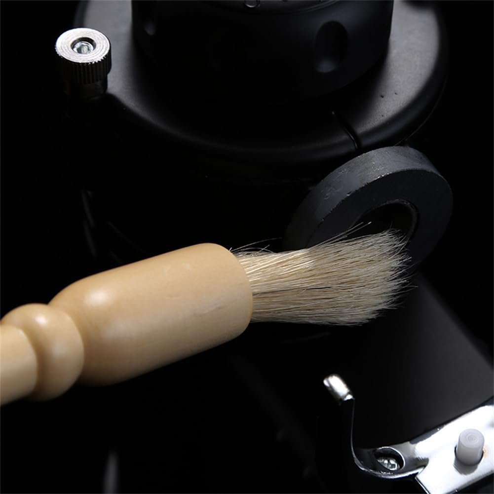 Coffee Grinder Cleaning Brush 2Pcs, Wood Handle & Natural Bristles, Espresso Brush Accessories for Home Kitchen