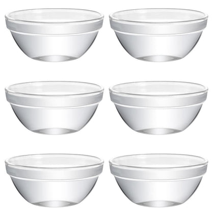 Small Prep Mixing Bowls: 2.3x1.1Inch Mini Prep Bowls Stackable Glass Serving Bowls for Kitchen Prep - Dessert - Dips - Salad - Candy Dishes
