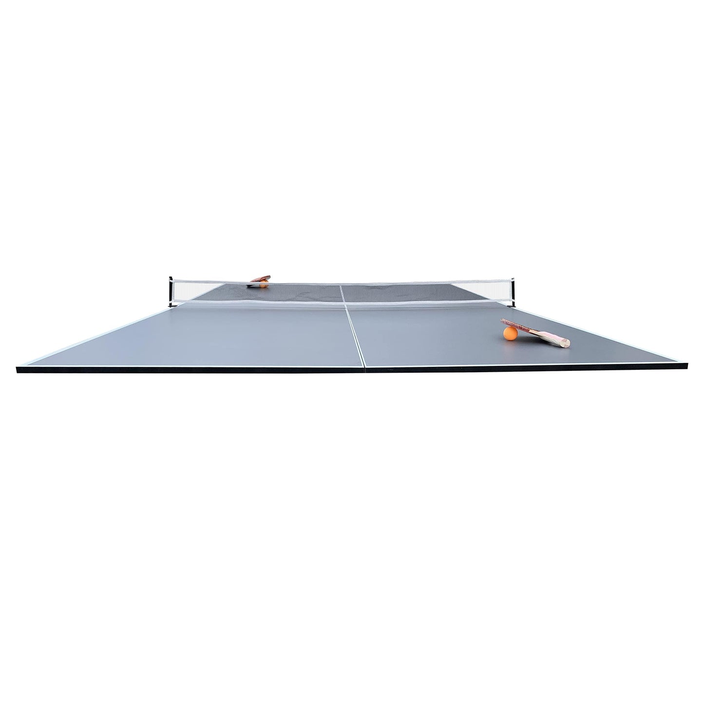 RACK Virgo Table Tennis Conversion Top for Billiard/Pool Table (Gray) – Full-Size 4-Piece Folding Ping Pong Table, Pool Table Tennis Top, Foldable Table Tennis Table