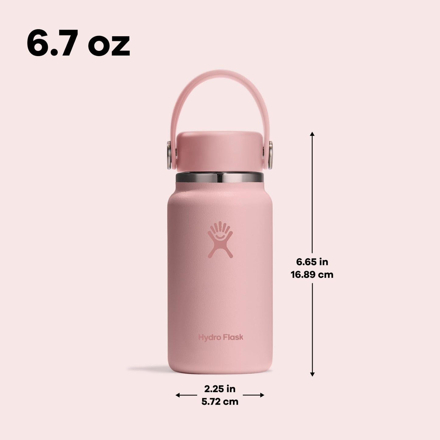 Hydro Flask Micro Bottle - Insulated Mini Leak Proof Flask for Purse or Pocket in 6.7 Oz Agave Green