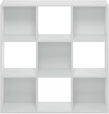 Furinno PELLI Closet Organizer - 9-Cube Storage Solution for Wardrobe & Living Room - White