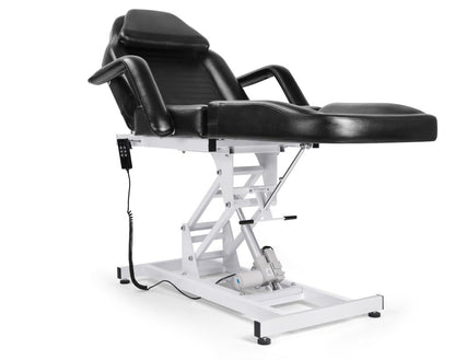 Funnylife Black Electric Beauty Bed Chair SPA Massage Bed Tattoo Chair Hydraulic Pump Facial Table Beauty Equipment