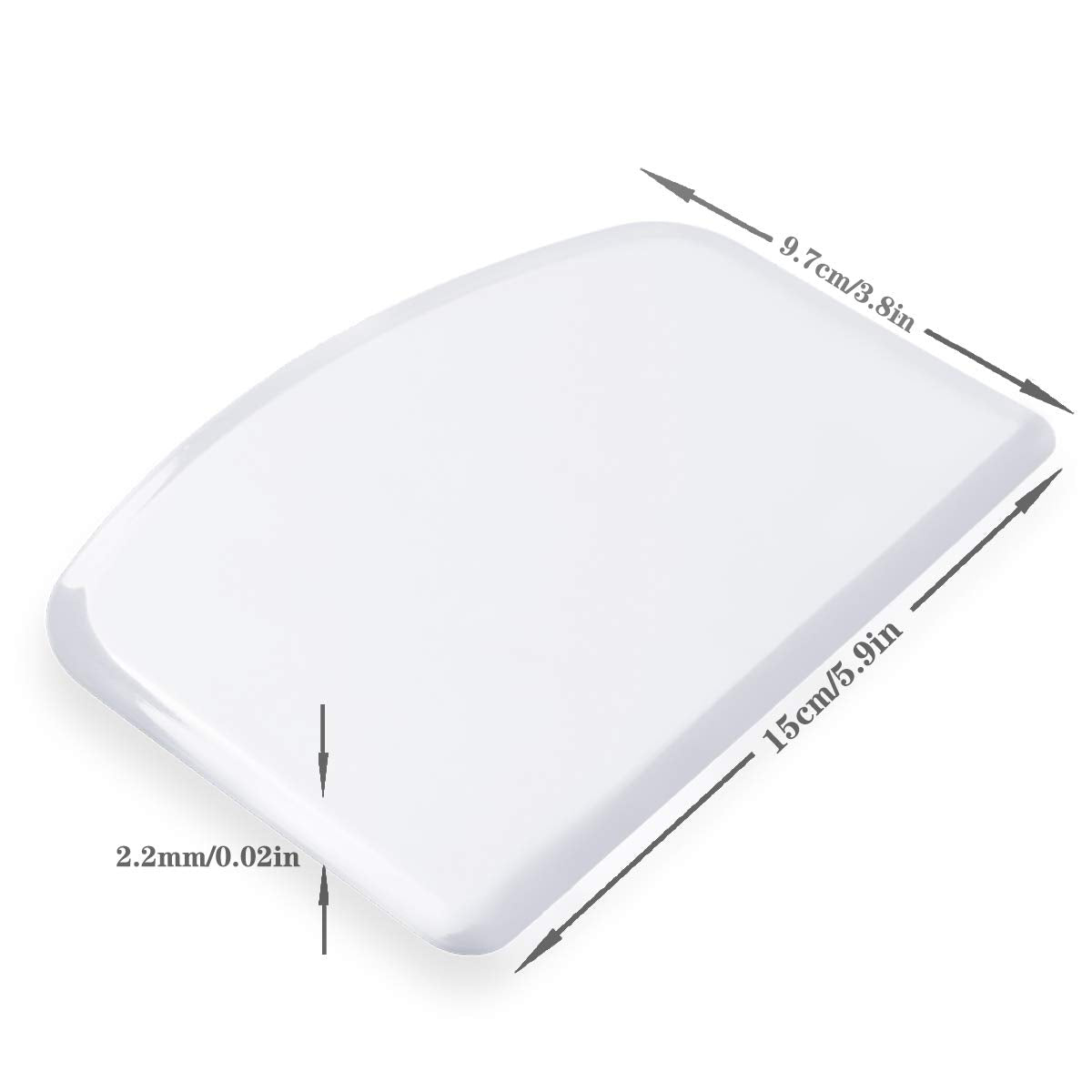 DOERDO Flexible Food Safe Plastic Dough Scraper,for Food Cutting and Cleaning,Multipurpose Food Scrappers(White,3PCS)
