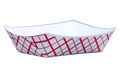 Southern Champion Tray 0401 #25 Southland Paperboard Red Check Food Tray, 1/4 lb Capacity (Case of 1000)