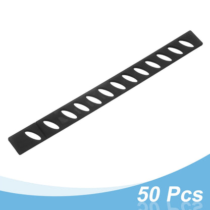 uxcell 50Pcs Blade Edge Guards Knife Protector, 215x20x4mm Plastic Blade Edge Cover Sleeves Universal Knife Covers Knife Sheath for Kitchen, Black