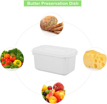 Mipcase Plastic Butter Dish with Lid, 700ml Cheese Storage Container for Kitchen.