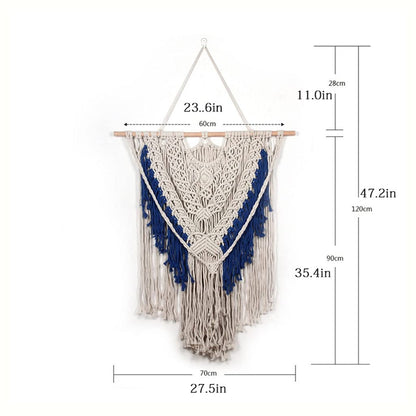 ARGENTFLUX Macrame Wall Hanging Art Cotton Woven Tapestry 60x80cm