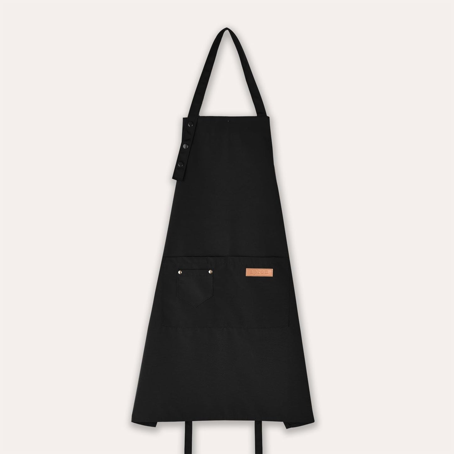 Tosewever Art Aprons for Women Painting Pottery Baking, Mens Buckle Straps Kitchen Apron with Pockets for Chef Cooking (Black)