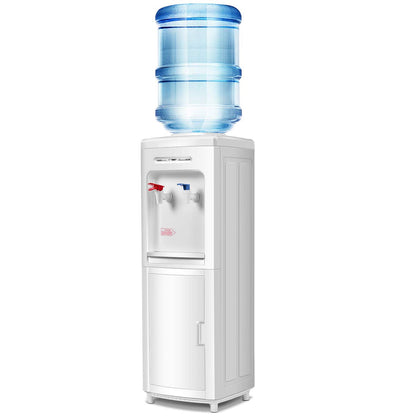 Adjustable Temperature Water Dispenser - Cold & Hot Water, Home & Office Use - White