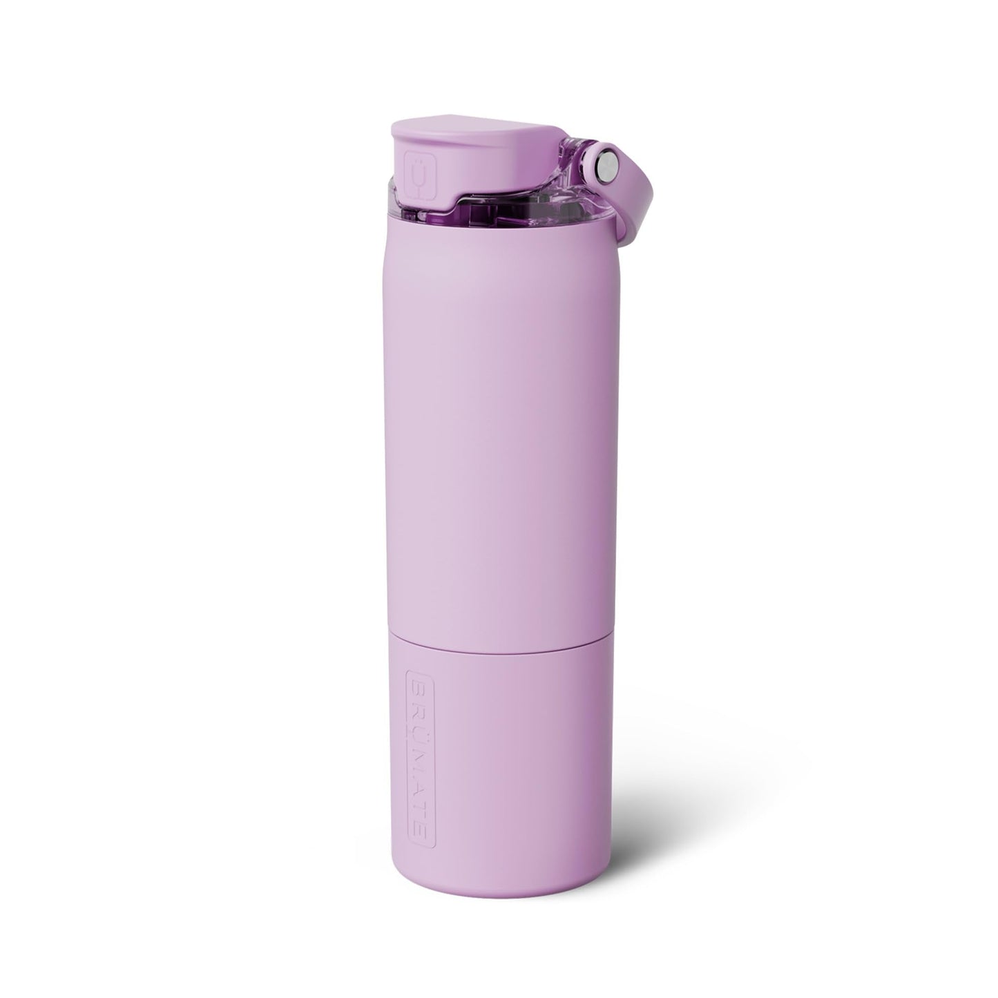 BrüMate Rise 25oz Water Bottle With 100% Leakproof Covered Silicone Straw | Insulated Stainless Steel Water Bottle | Cup-Holder Friendly | Fast Flow | Soft Sip Silicone Spout | BPA-Free (Lavender)