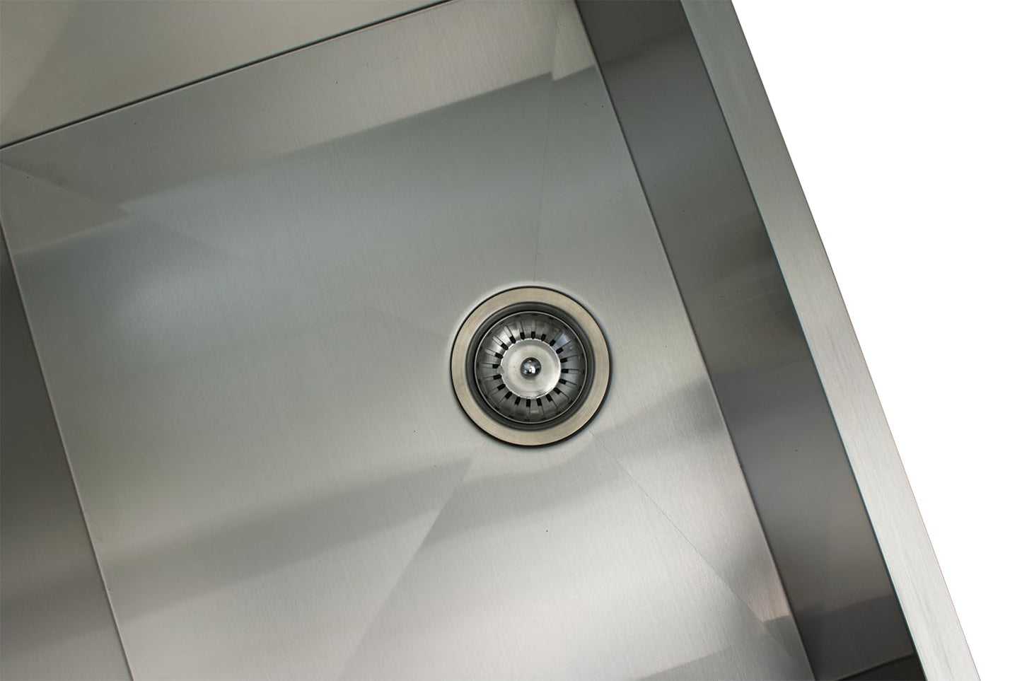 Alpha Sinks 21" Apron Front Farmhouse Sink - Stainless Steel, Single Bowl, 16-Gauge T304, Curved Apron Design - Premium Construct, Fast Drainage, Non-Toxic, Soundproof - Ideal for Modern Kitchens
