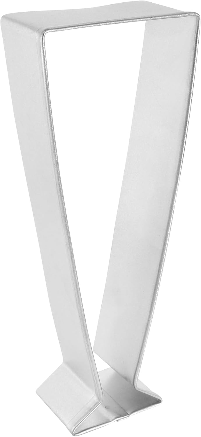 R&M Champagne Glass 5" Cookie Cutter, Durable Economical Tinplated Steel