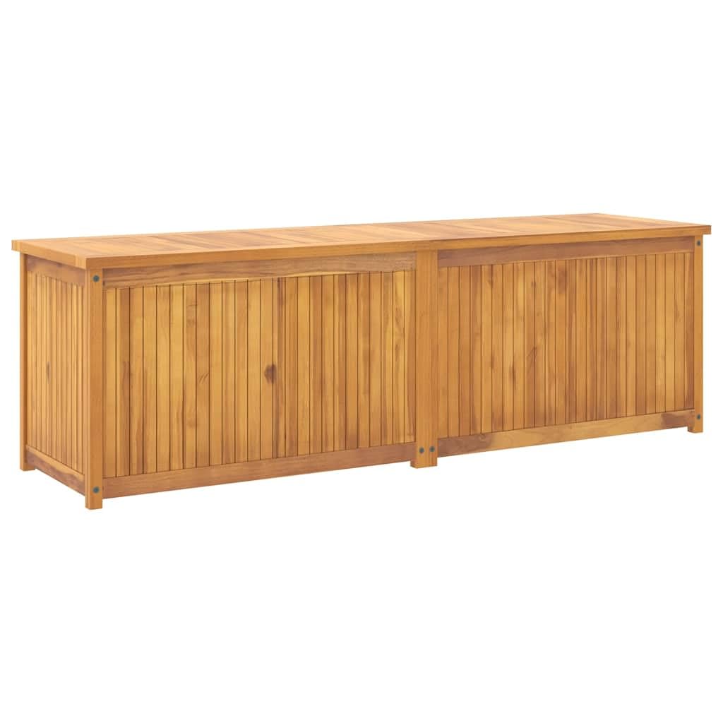 KHGPOTYU Natural Teak Outdoor Storage Box, 68.9 in x 19.7 in x 21.7 in Garden Box for Patio, Balcony, or Garden Storage