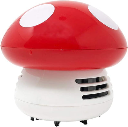 allydrew Cute Portable Mini Vacuum Cleaner for Home and Office, Mushroom Design