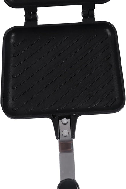 Pwshymi Double Sided Frying Pan, Aluminum Alloy Nonstick Sandwich Pan for Toaster, Breakfast Sandwich Maker