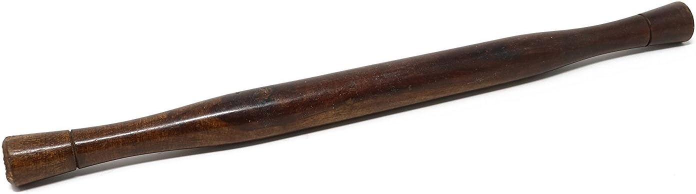 Wooden Belan Rolling Pin, Handmade in India, 14 Inch Long for Roti, Chapati, Paratha
