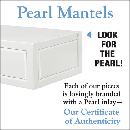 Pearl Mantels ARYB60612 Premium Grade A MDF White mantel shelf, Crisp White paint, 60"L x 9"D x 5"H, The perfect compliment to your hearth and home