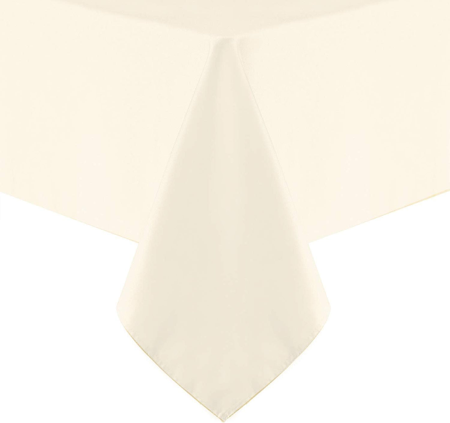210GSM (Ivory,60 60 Inch) Obstal Rectangle Table Cloth - Heavy Duty Water Proof Microfiber Tablecloth, Decorative