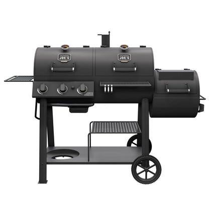 Oklahoma Joe's Canyon Combo Dual Fuel 3-Burner Propane Gas and Charcoal Smoker and Grill with 1031 sq. in. Cooking Area in Black