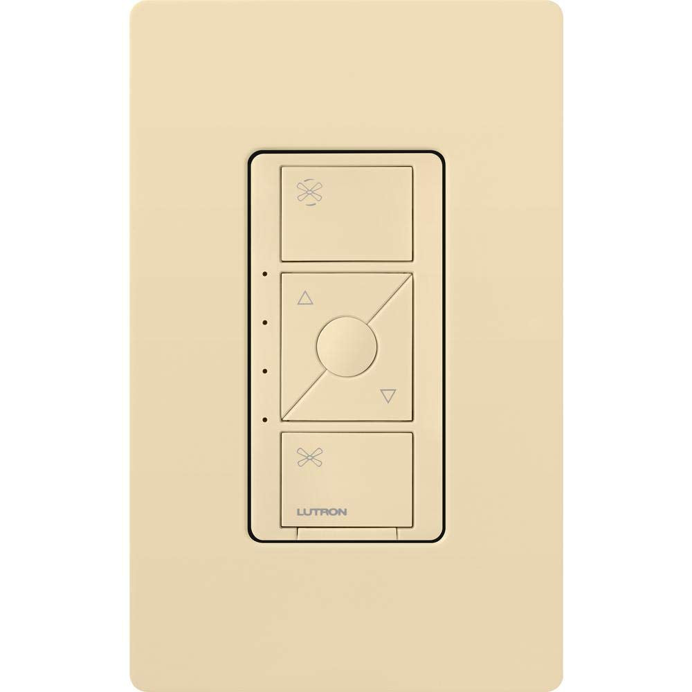 Lutron Caseta Smart Fan Speed Control Switch (Lutron Smart Hub Required), Single-Pole, PD-FSQN-WH, White