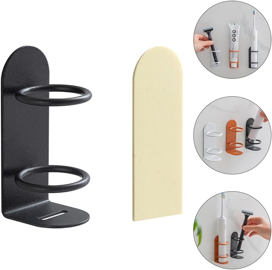 DOITOOL 2pcs Wall Mounted Shelves Toothbrush Holder Rack Organizer for Bathroom Vanity Countertops Office Electric