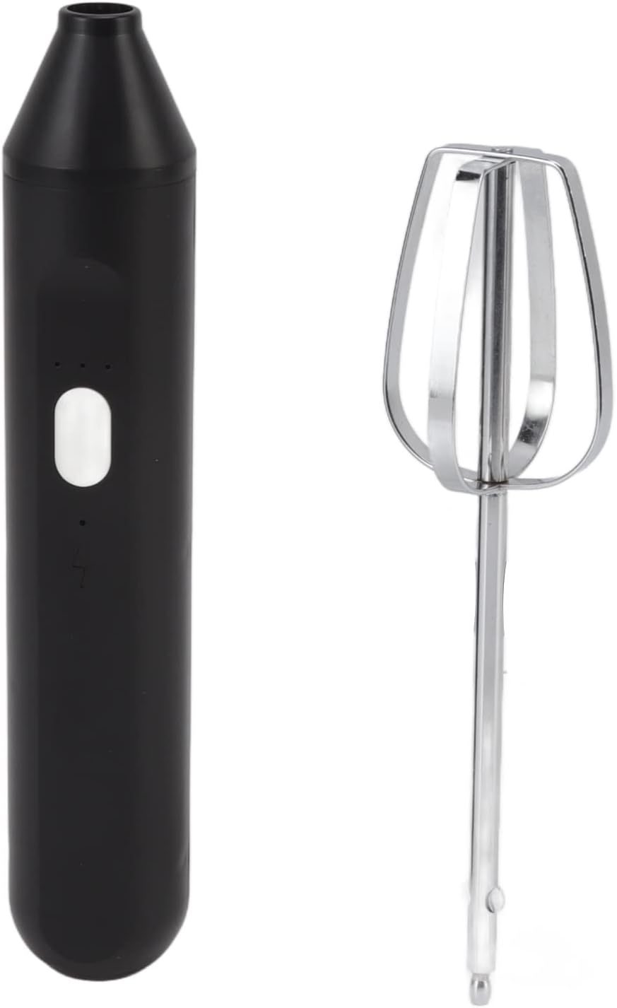 Electric Hand Blender, 3 in 1 Immersion Handheld Egg Beater, Milk Frother, Coffee Blender (Black)