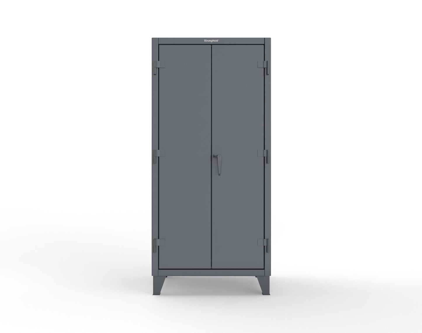 Strong Hold, 36" W x 24" D x 78" H, Industrial Cabinet, Heavy-Duty, Welded and Assembled, 12-Gauge Steel, Dark Gray, 4 Adjustable Shelves with 1,900 lbs. Capacity - USA, 36-244