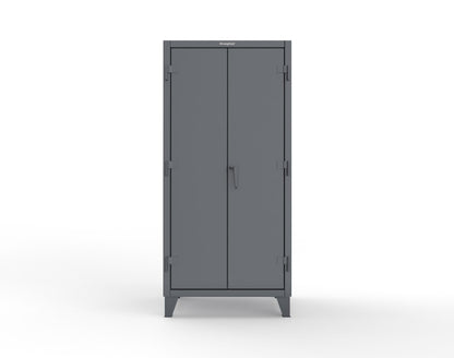 Strong Hold, 36" W x 24" D x 78" H, Industrial Cabinet, Heavy-Duty, Welded and Assembled, 12-Gauge Steel, Dark Gray, 4 Adjustable Shelves with 1,900 lbs. Capacity - USA, 36-244