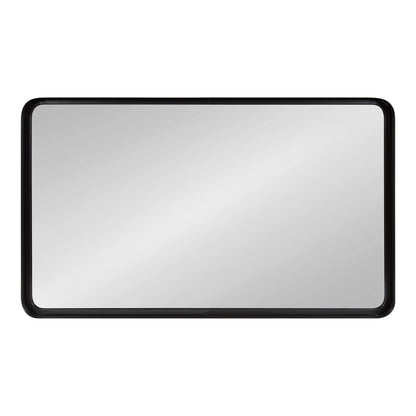 Kate and Laurel Armenta Modern Soft Rectangle Metal Framed Mirror; 40 x 24; Gray; Functional Industrial Accent Mirror with Bold Finish for Wall Decor
