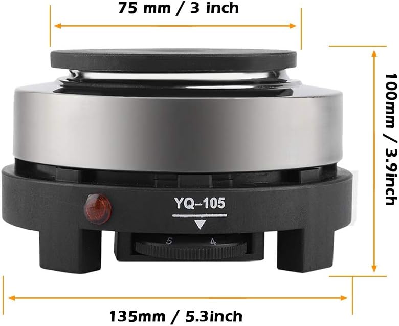 Mini Stove, Portable 500W Electric Hot Plate, Multifunction Home Heater (US Plug 110V) for Soup and Porridge