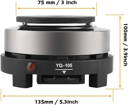 Mini Stove, Portable 500W Electric Hot Plate, Multifunction Home Heater (US Plug 110V) for Soup and Porridge