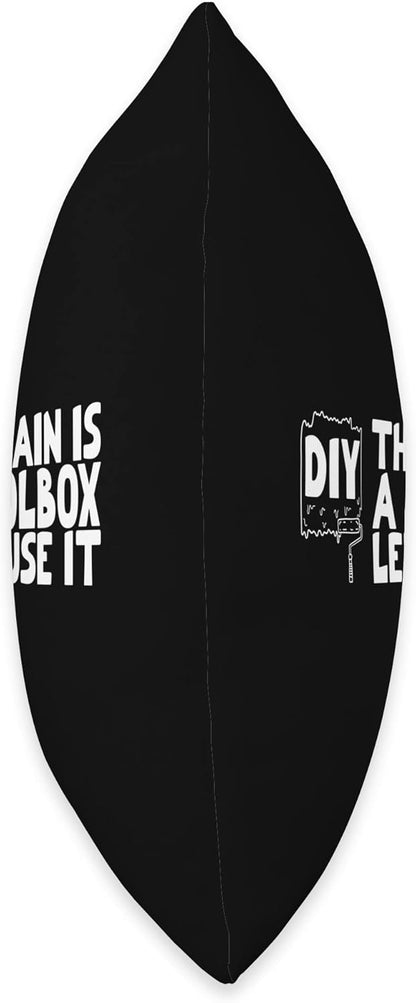 DIY The Brain is a Toolbox Let's Use It Throw Pillow, Multicolor, 18x18