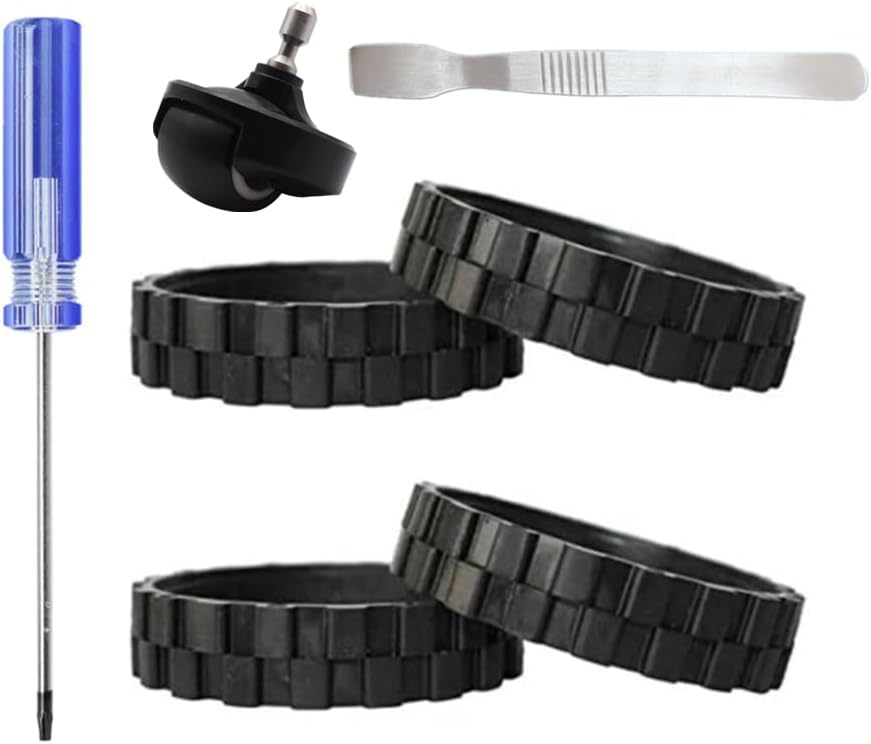 Front Caster Ball Wheel & Drive Wheel Tires Compatible with IRobot Roomba S Series S9 (9150), S9+, S9 Plus (9550) Robot